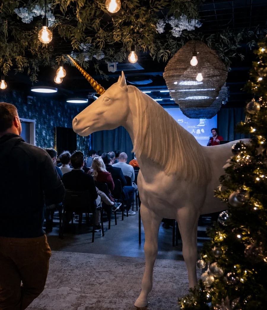 Festive unicorn photo art